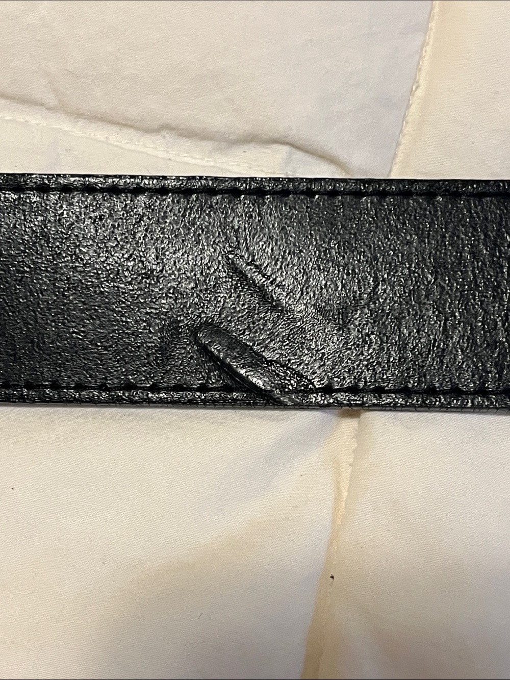 Black Leather Waist Belt with Gold Horsebit Accent - Picture 5 of 6